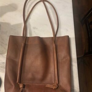 Able Brown Leather Tote Bag